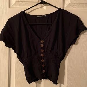 Black Abercrombie crop top